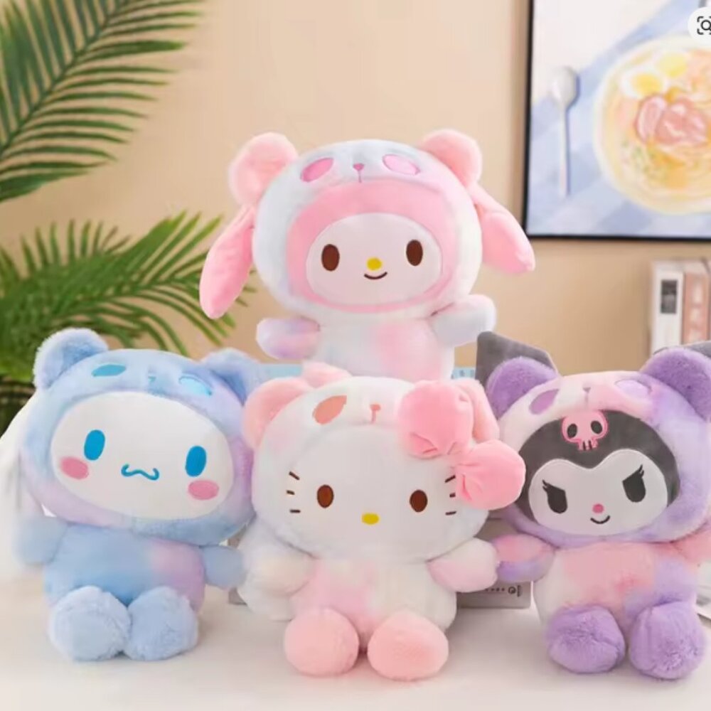 Sanrio 25Cm Anime Kuromid Toys Kawaii Mymelody Cinnamorol Plush Soft Stuffed Ani